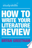 How to write your literature review /