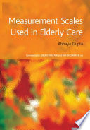 Measurement scales used in elderly care /