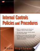 Internal controls policies and procedures /