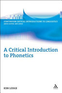 A critical introduction to phonetics /