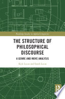 The structure of philosophical discourse : a genre and move analysis /
