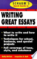 Schaum's quick guide to writing great essays /