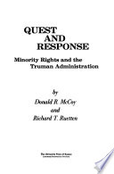 Quest and response : minority rights and the Truman administration, /