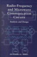 Radio-frequency and microwave communication circuits : analysis and design /