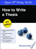 How to write a thesis /