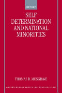 Self-determination and national minorities. /