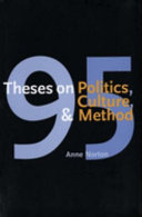 95 theses on politics, culture, and method /