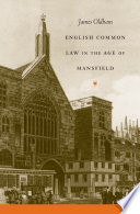 English common law in the age of Mansfield /
