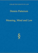 Meaning, mind and law /