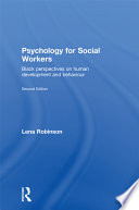Psychology for social workers : Black perspectives on human development and behaviour /