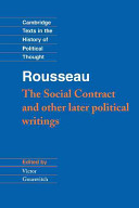 The social contract and other later political writings /