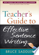 Teacher's guide to effective sentence writing /