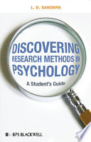 Discovering research methods in psychology : a student's guide /