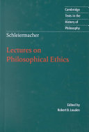 Lectures on philosophical ethics /