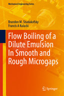 Flow boiling of a dilute emulsion in smooth and rough microgaps /