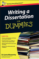 Writing a dissertation for dummies /